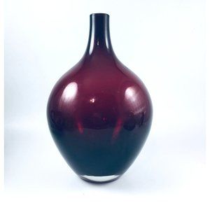 IKEA Salong Cranberry Ruby Red Glass Vase New Nordic Modernist by Johanna Jeline